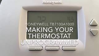 Deprogramming Your Thermostat Manual Mode [upl. by Adria]