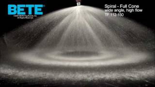 Full Cone Spiral Spray Nozzles BETE TF 112150 [upl. by Annai47]