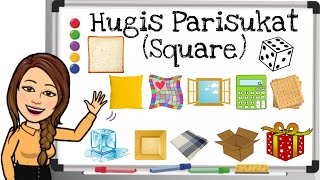 HUGIS PARISUKAT  SQUARE  MGA BAGAY NA HUGIS PARISUKAT  TAGALOG LESSON [upl. by Berk]