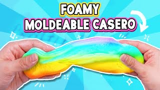 CÓMO HACER FOAMY MOLDEABLE CASERO 🌈 Craftingeek [upl. by Oshinski]