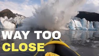 We almost DIED in Spencer Glacier calving  Alaska 2019 [upl. by Hplodnar]