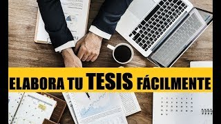 CÓMO HACER UNA TESIS FÁCILMENTE  ESTRUCTURA [upl. by Wolfie]