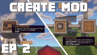 Minecraft Create Mod Tutorial  Gearbox Overstressed amp Speed Requirement Ep 2 [upl. by Justis222]