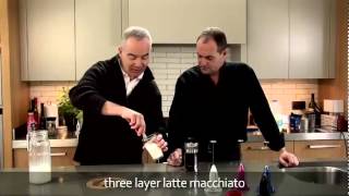 aerolatte  milk frother makes three layer caffè latte macchiato [upl. by Darcy]