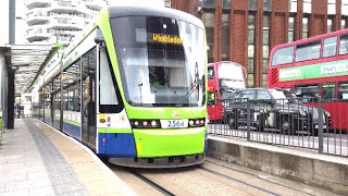 Trams at East Croydon  London Trams 01052021 4K UHD [upl. by Anaihr]