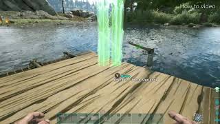 Ark Survival Evolved How to lower foundations on a raft [upl. by Yrohcaz]