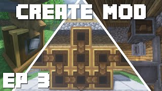 Minecraft Create Mod Tutorial  Mechanical Mixer Mechanical Crafter amp Speed Controller Ep 3 [upl. by Anilet947]