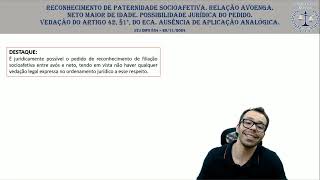 STJ INFO 834 paternidade socioafetiva e adoção [upl. by Nabal]