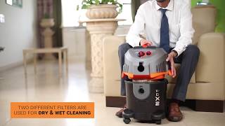 Euroclean WD X2 Wet amp Dry Vacuum Cleaner  Eureka Forbes [upl. by Elay]