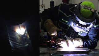 Stainless Steel Flux Core Welding with Gas [upl. by Abramson47]