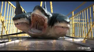 720pHD 3 Headed Shark Attack VFX By Steve Clarke amp Paul Knott [upl. by Kussell999]