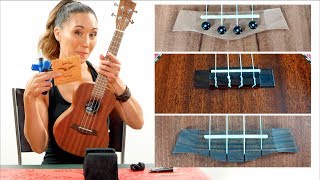 How to Restring Your Ukulele  3 Different Bridges  2 Different Headstocks [upl. by Dyoll]