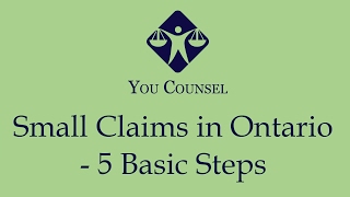 Small Claims in Ontario  5 Basic Steps [upl. by Stine]