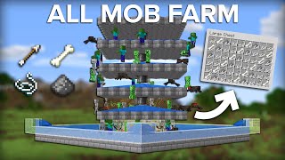 Minecraft All Mob Farm  10000 Items Per Hour  Easy Build [upl. by Finstad200]