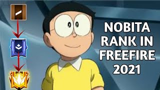 DORAEMON AND NOBITA RANK PUSH IN FREE FIRE 2021  BELIEVER SONG  HIBRO GAMING [upl. by Rollo715]