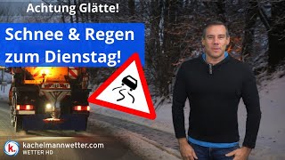 Achtung Glätte Regen und Schnee ab der Nacht zum Dienstag [upl. by Elfont90]