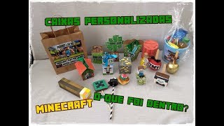 CAIXAS E DOCES PERSONALIZADOS TEMA MINECRAFT [upl. by Ysirhc784]