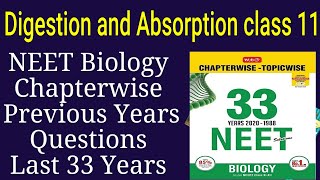 Digestion and absorption class 11 neet previous year questions last 33 years [upl. by Okimat]