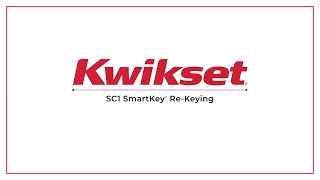 SmartKey SC1 ReKeying Instructions  Kwikset SmartKey Security™ [upl. by Namharludba]