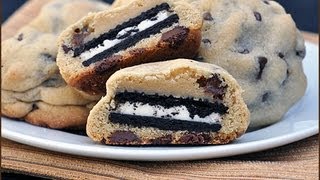 How to Bake Oreo Stuffed Chocolate Chip Cookies [upl. by Ynohtnaed]