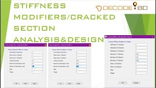 STIFFNESS MODIFIERCRACKED SECTION ANALYSIS EXPLAINED IN ETABS [upl. by Inatirb]