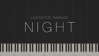 Night  Ludovico Einaudi \\ Synthesia Piano Tutorial [upl. by Merl889]