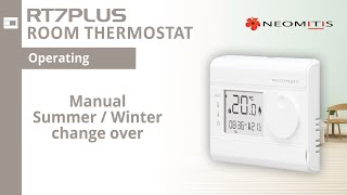 Manual SummerWinter change over  Tutorials RT7 room thermostat [upl. by Garrett]