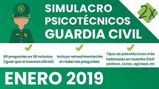 Simulacro Psicotécnicos Guardia Civil  Enero 2019 [upl. by Nerland72]