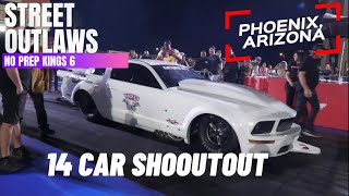 Street outlaws No prep kings Phoenix Arizona 14 car shootout [upl. by Mariquilla]