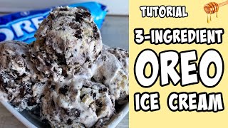 3Ingredient Oreo Ice Cream Recipe tutorial Shorts [upl. by Thurnau]