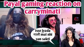 Payal gaming reaction on carryminati omegle [upl. by Oliy232]