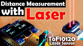 TOF10120 Laser Range Sensor with Arduino to Measure Distance  Oled Display laser for measurements [upl. by Tella]