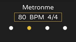 Metronome  80 BPM  44 Time with Accent [upl. by Nathanil775]