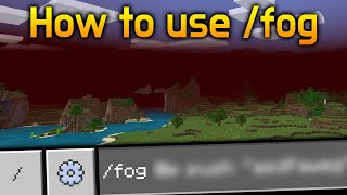 How to use fog command NEW in 11610054 Minecraft PE [upl. by Trojan139]