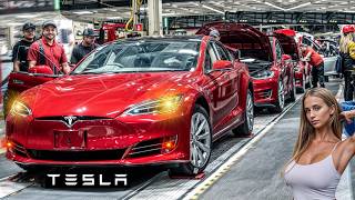 TESLA Factory tour Car Production⚡Model X • Y • S • 3 How its made ➕Building batteries [upl. by Rollins]