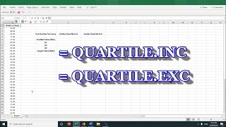 How to Calculate Quartiles Using Excel QUARTILEINC and QUARTILEEXC [upl. by Leugimsiul]