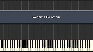 Romance De Amour Piano Tutorial [upl. by Sanborne]