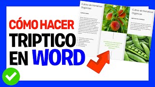 Hacer TRIPTICO en WORD e imprimir fácilmente 👍  002 [upl. by Leffert]