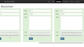 Blockchain 101  A Visual Demo [upl. by Amaerd]