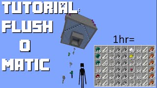 Minecraft Easy Efficient Flushing Mob Farm 18  119 Bedrock [upl. by Noma]