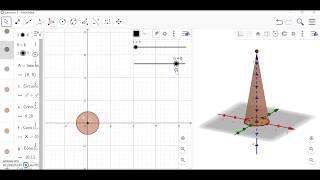 Cómo hacer un cono en GeoGebra [upl. by Ahsiniuq]