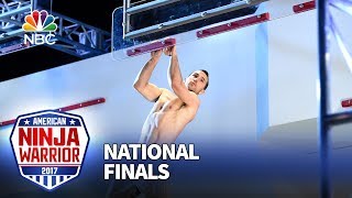 Joe Moravsky at the Las Vegas National Finals Stage 3  American Ninja Warrior 2017 [upl. by Pasia]