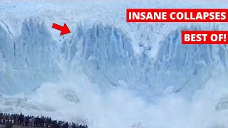 INSANE Glacier Wall Collapses From 30 Years Ago Best of Compilation [upl. by Notsle]