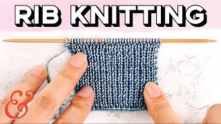 Rib Stitch for Beginners 1x1 and 2x2 Rib [upl. by Hallett241]