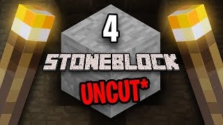 Minecraft StoneBlock Survival Uncut Ep 4 [upl. by Yenttirb]