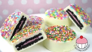 Choc Coated OREOS with Rainbow Sprinkles  By Cupcake Addiction [upl. by Smalley]