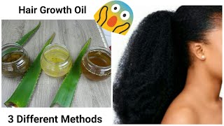 Use This 2 Times A Week And Grow Long Hair All Year Round Aloe Vera Growth Oil 3 Methods [upl. by Trefor]