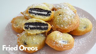 EASY DEEP FRIED OREOS RECIPE  WITH PANCAKE MIX [upl. by Corwun]