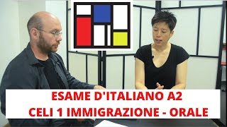 Esame di italiano CELI 1  A2 Immigrazione orale [upl. by Dilks]