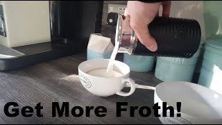 How to Get More Froth from Your Nespresso Coffee Aeroccino  Nespresso tips and help [upl. by Marybelle]